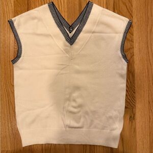 White Sleeveless Sweater